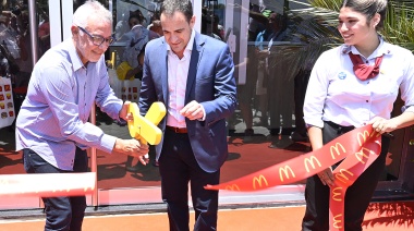 Zamora acompañó la inauguración de la cuarta sucursal de McDonald’s en Tigre