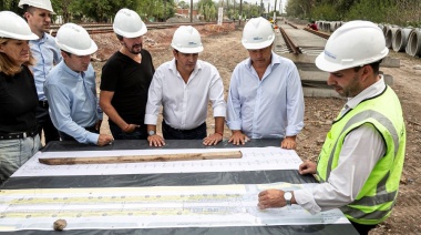 Cascallares y Marinucci supervisaron las obras de la nueva estación de trenes de la Universidad