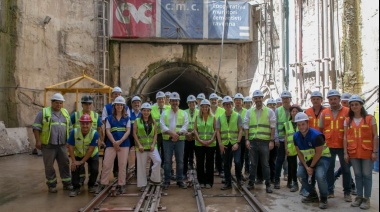 Galmarini recorrió los avances de la obra de Sistema Agua Sur junto a las autoridades del BDAL