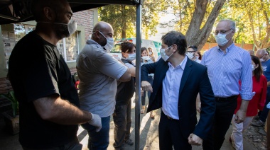 Kicillof y Gollan recorrieron el Centro Logístico del Hospital Provincial El Dique