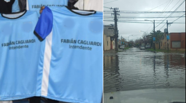 Mientras Cagliardi es acusado de “usar fondo públicos para su campaña”, Berisso “bajo el agua”