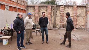 25 de Mayo: Ralinqueo recorrió la obra de ampliación de la escuela 6 de gobernador Ugarte