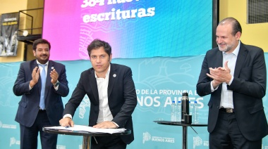 Bahía: Kicillof firmó convenio para realizar obras de infraestructura social básica en barrios populares