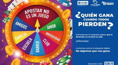 Brown: crean el programa integral de prevención contra la ludopatía y las apuestas digitales