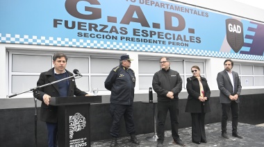 Kicillof inauguró dos nuevos destacamentos policiales en Presidente Perón