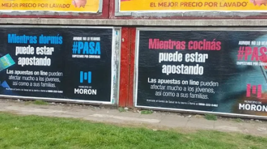 Morón lanzó una campaña de prevención de la ciberludopatía: afiches callejeros y redes sociales