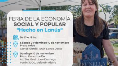 Hecho en Lanús: no te pierdas la Feria de la Economía Social y Popular de Lanús Oeste y Valentín Alsina