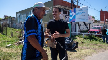 Distrito La Ribera en Lanús: Álvarez anunció la puesta en marcha de las obras del Parque Lineal del Oeste