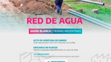 Bahía: realizan conexiones domiciliarias de agua para poder brindar el servicio todos los hogares