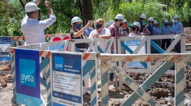 Galmarini recorrió en Tigre la nueva obra de red de agua que beneficiará a 2500 vecinos