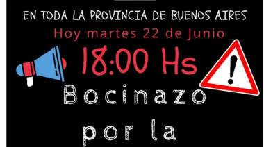 Bocinazo por la presencialidad bajo el lema “basta de vulnerar el derecho a la educación” 