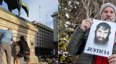Indignación: de los carteles por los muertos por Covid a Santiago Maldonado 