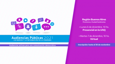 La Defensoría del Público abrió la inscripción para la Audiencia Pública de la región Buenos Aires