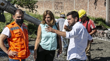 Brown: Extienden las obras de pavimentación en la Avenida Presidente Perón de Calzada
