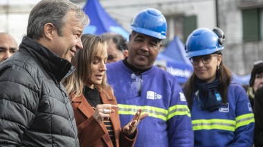 Brown: Galmarini, Katopodis, Cascallares y Fabiani habilitaron una red de cloacas para 3 mil vecinos