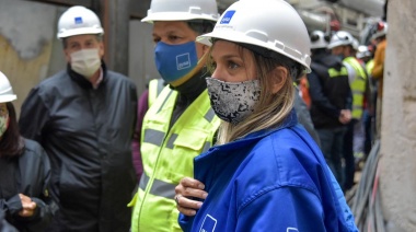 Malena Galmarini recorrió obra en Bernal que beneficiará a 2,5 millones de vecinos