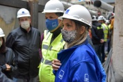Malena Galmarini recorrió obra en Bernal que beneficiará a 2,5 millones de vecinos