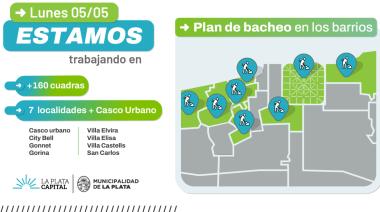 La Plata: Avanzan los trabajos de bacheo en más de 160 cuadras de la ciudad
