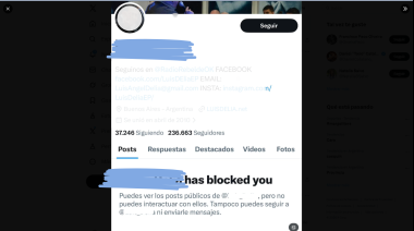 A intendente lo bloquearon en X y respondió tranquilo: “El gran sorete cobarde…”