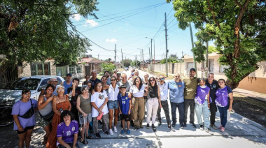 Quilmes: Mendoza y Mieri inauguraron nuevos pavimentos en el barrio el dorado