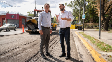 Hurlingham: Selci y Katopodis recorrieron el inicio de las obras de repavimentación en el distrito