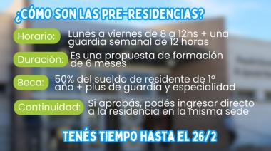 Se abren las inscripciones a la pre-residencia en Medicina General en Tres Arroyos