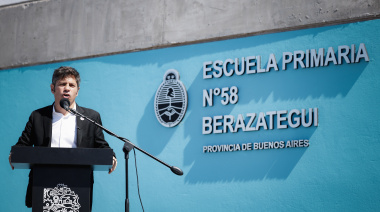 Axel Kicillof inauguró el edificio educativo N°300 y apuntó contra Javier Milei