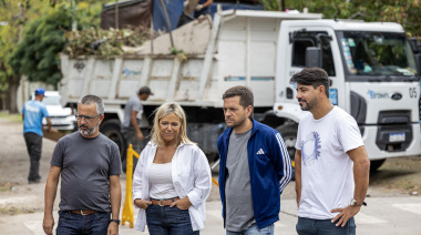 Brown: Fabiani y Eichel supervisaron el funcionamiento de nueva maquinaria vial en los barrios