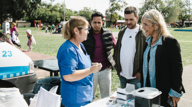 Brown: Fabiani y Paula Eichel recorrieron el operativo “tu CAPs en casa” en Glew