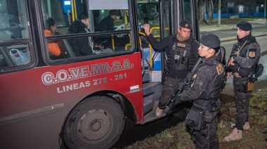 Brown: Con controles preventivos arriba de colectivos, la Policía Bonaerense profundiza los operativos