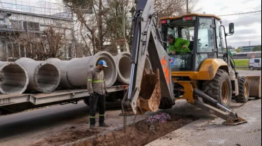 Pilar avanza con una obra hidráulica en La Lonja para prevenir inundaciones y mejorar el drenaje pluvial
